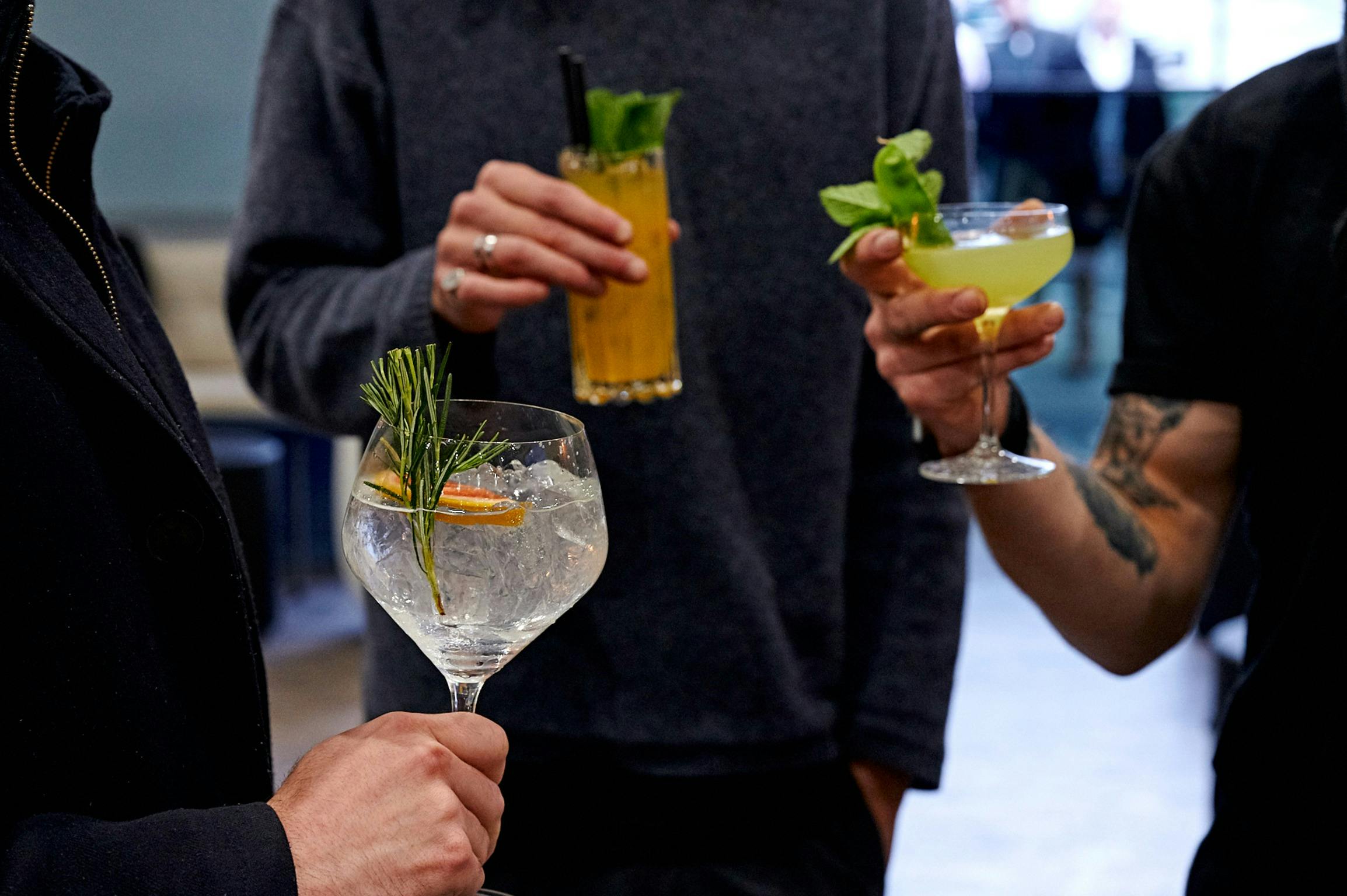 G&Ts and signature house cocktails at the distillery bar