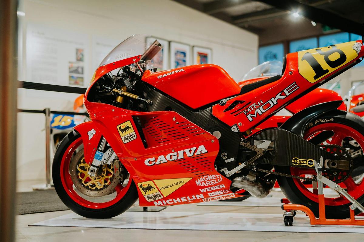 History of Motorsport motorbike display