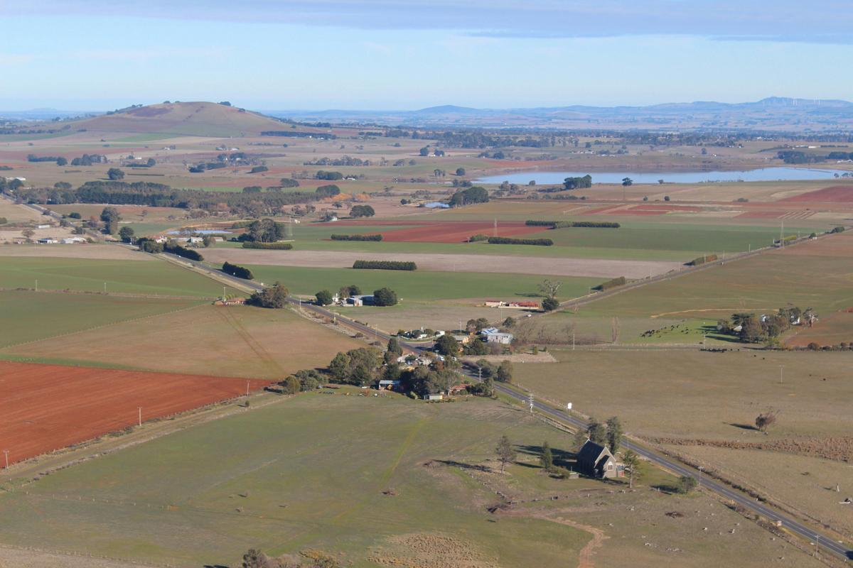 Daylesford from a hot air balloon
