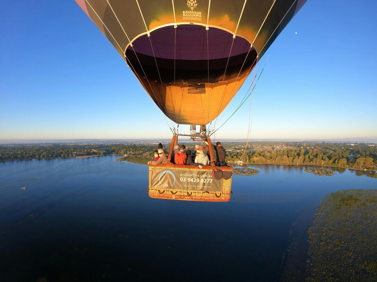 Flying over Lake Wendouree