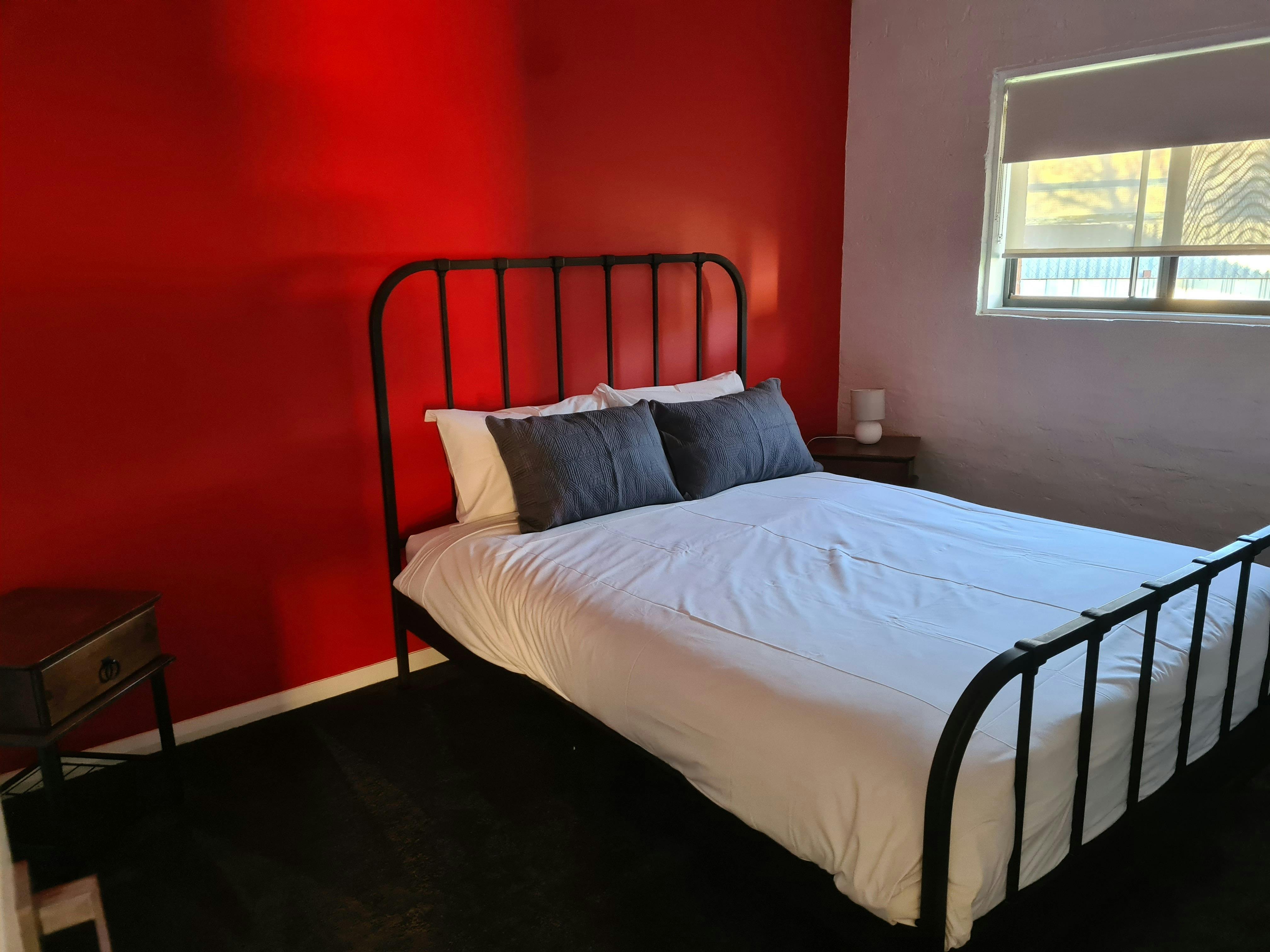 Queen bed in cottage