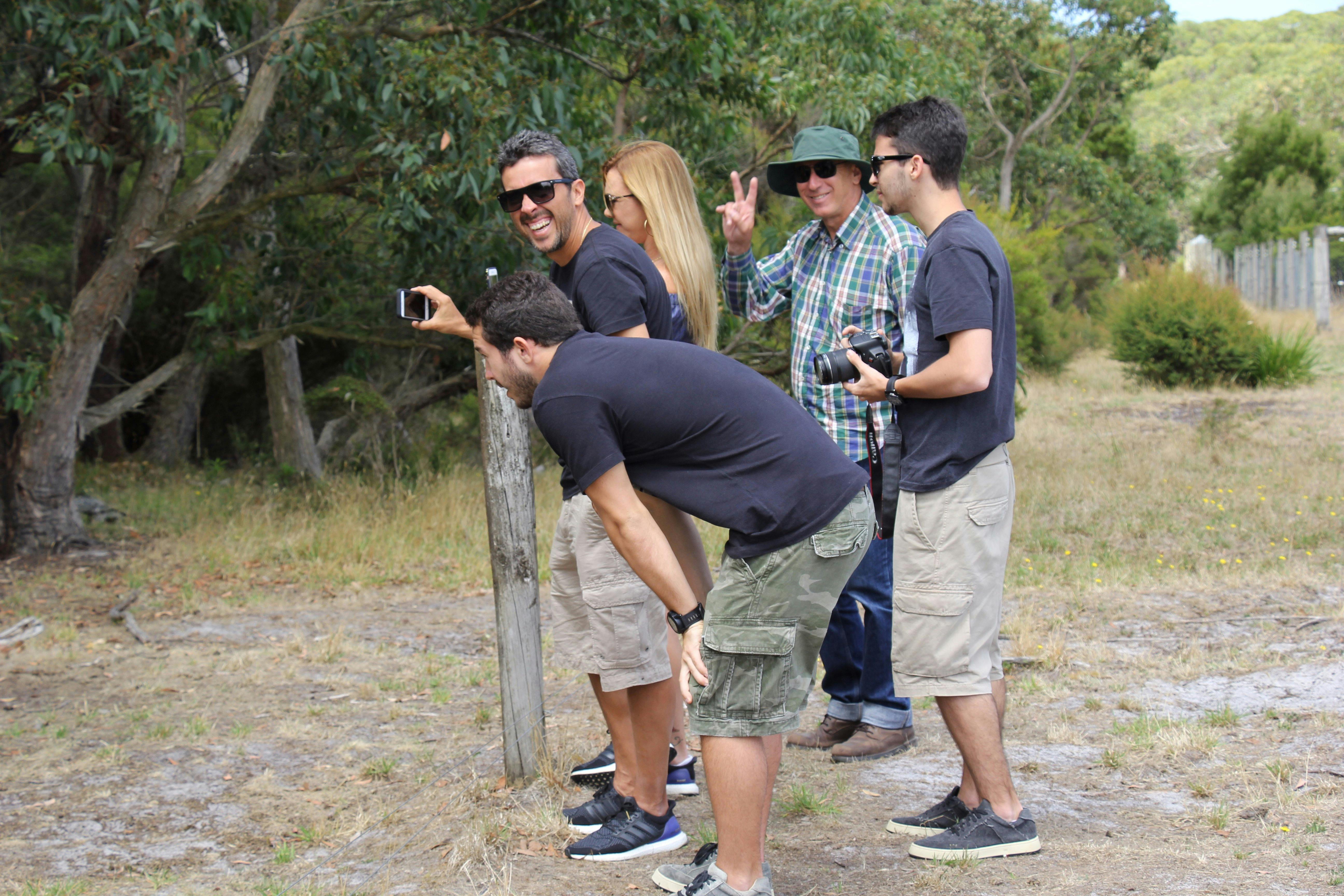 One of the small groups on tour