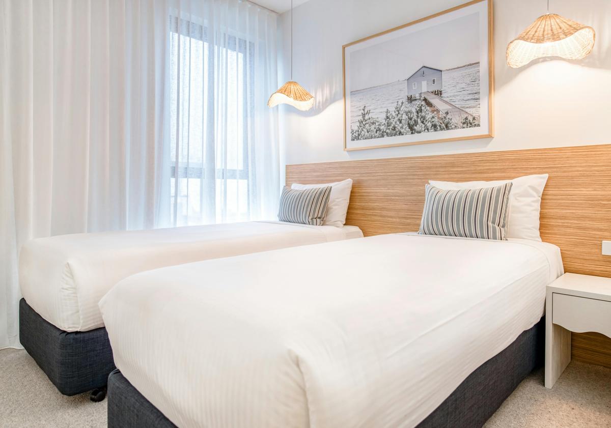 Vue Apartments Geelong - King beds that split to twin