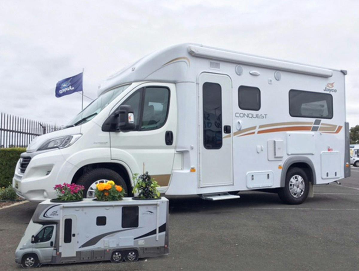 Jayco Conquest Motorhome with Prestige Jayco Pot Plant