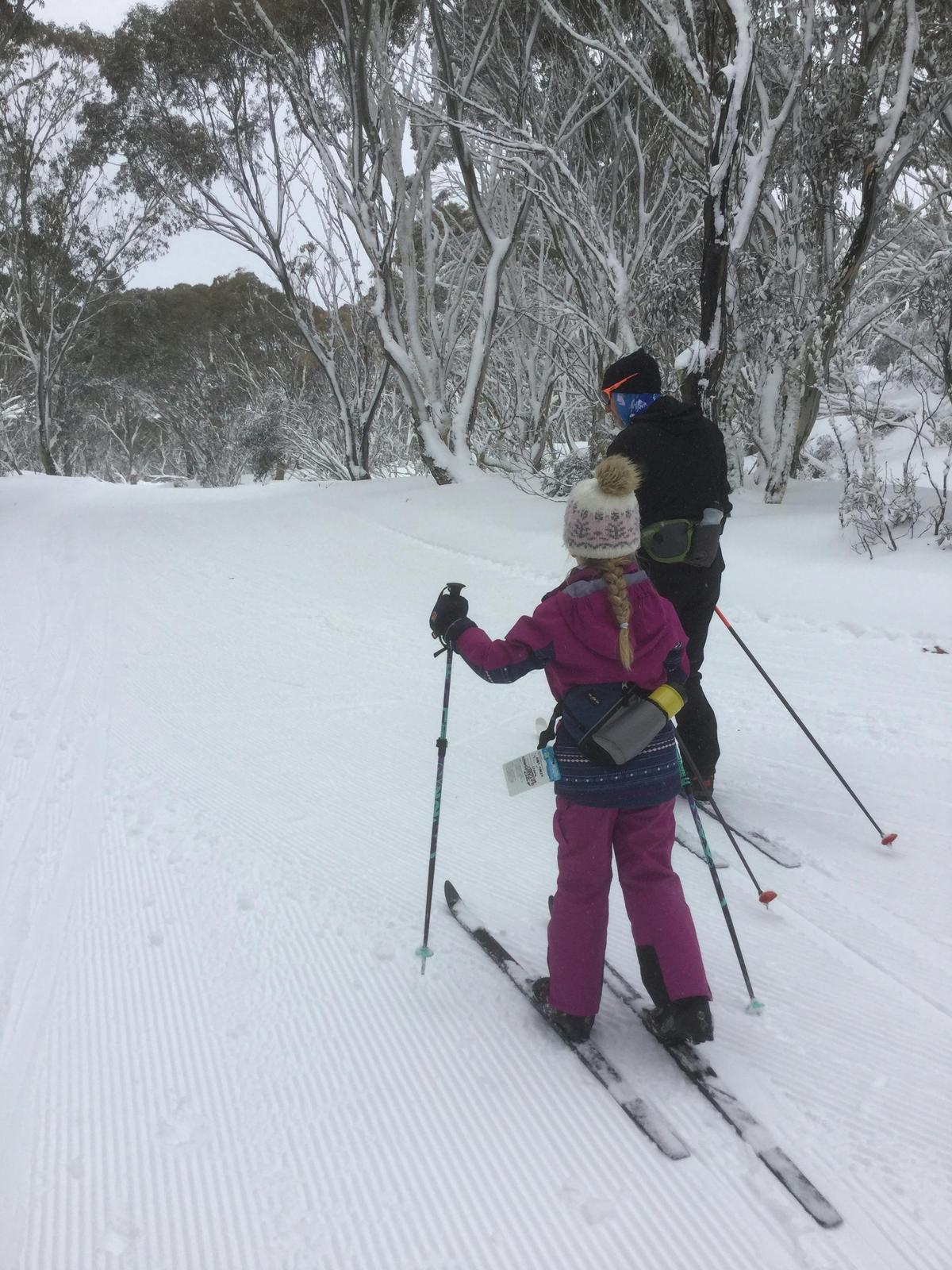 Learning to ski is fun for the very young