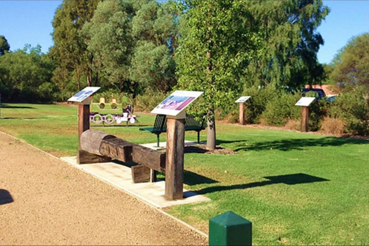 History signs at the Picola Heritage Park