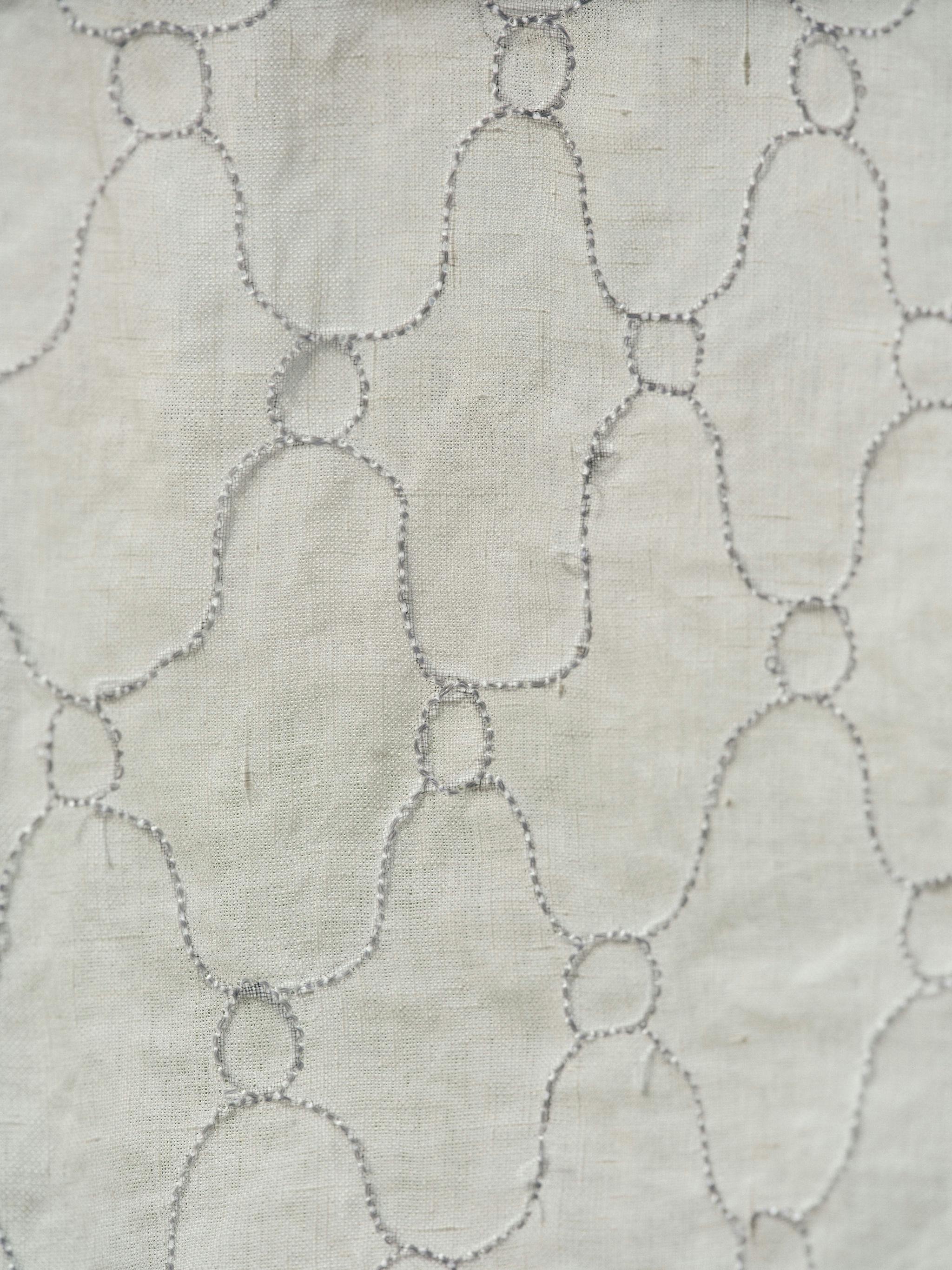 Pietro's Residence - hand embroidered curtains depicting bedroom wall murals