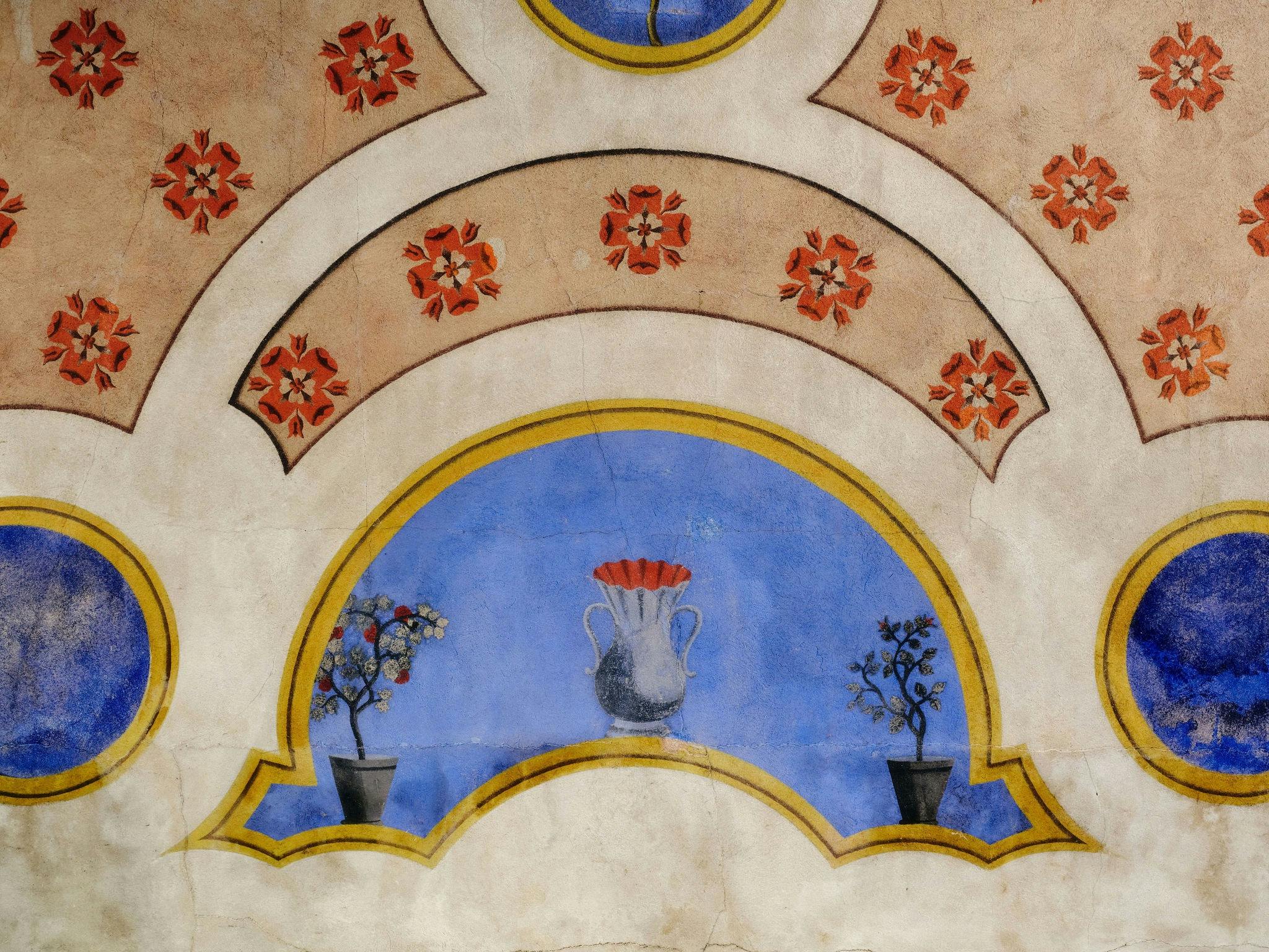 Lucini's Lounge - ceiling mural painted by by Giacomo Lucini in 1860