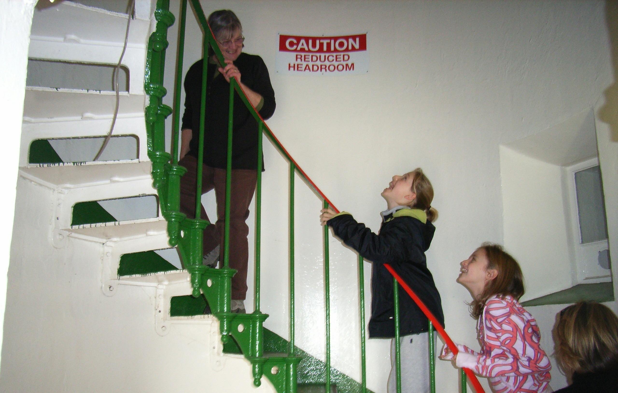 Climb 121 steps to the ligthwell