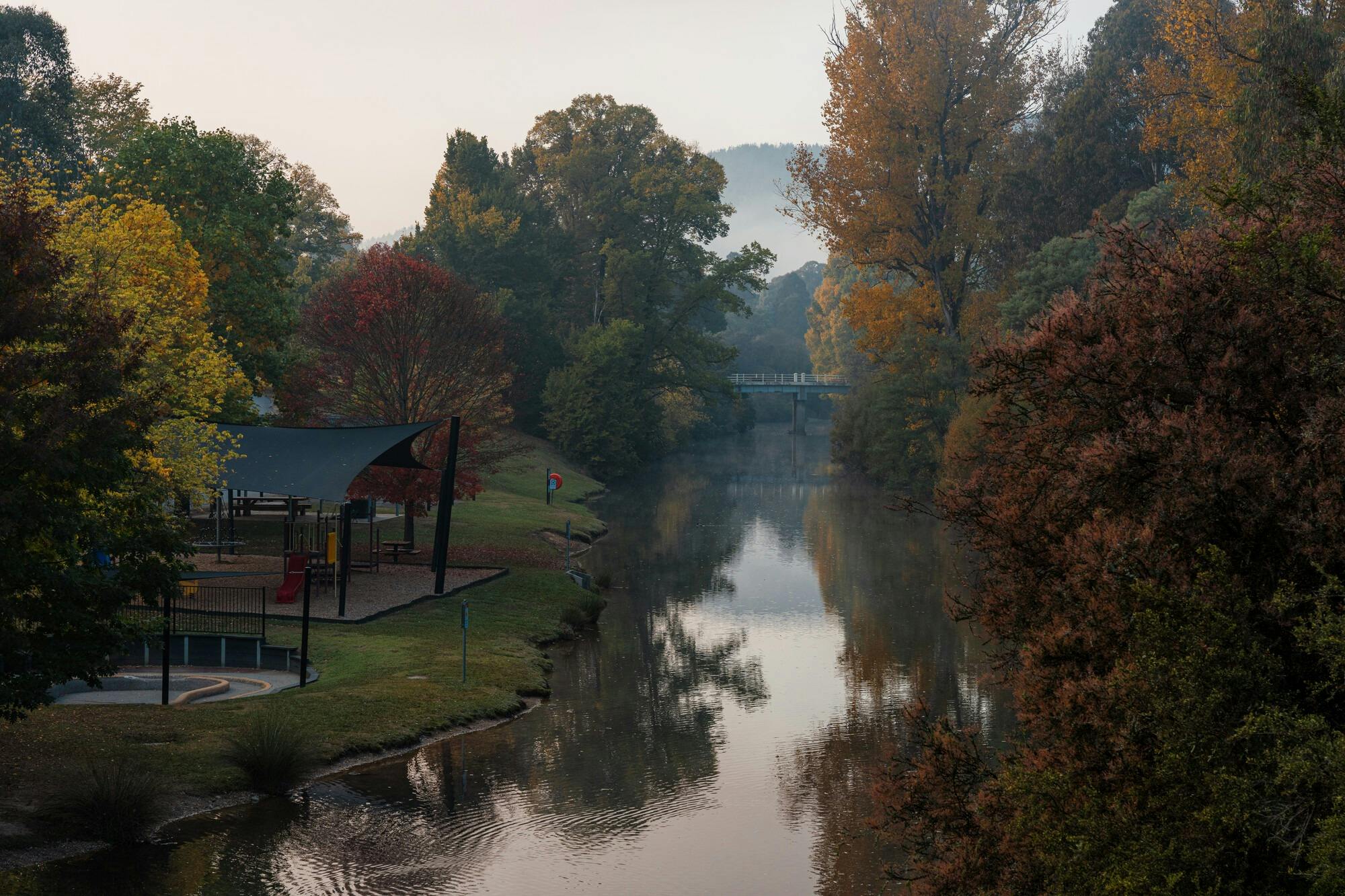 A still morning at Porepunkah Riverside