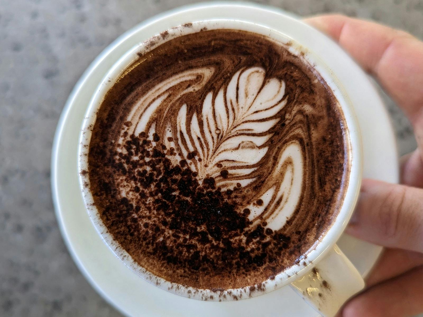 Coffee using Sixpence Coffee Beans roasted in Bright