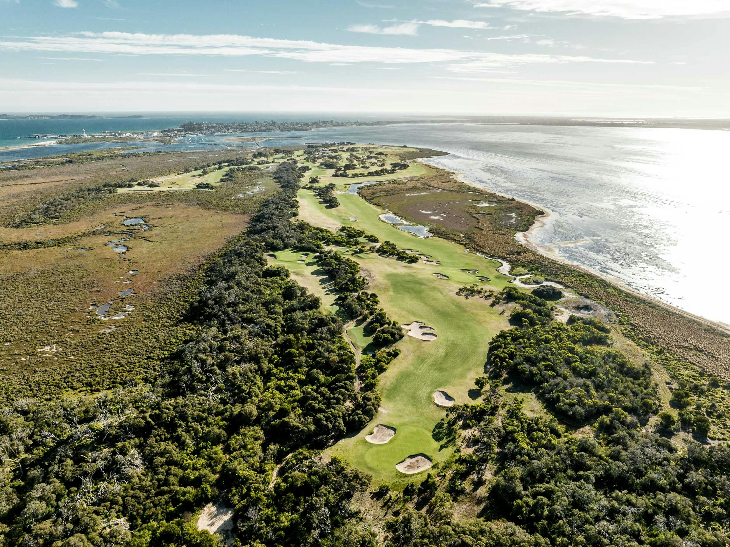 A sandbelt golf course located on Swan Island Queenscliff