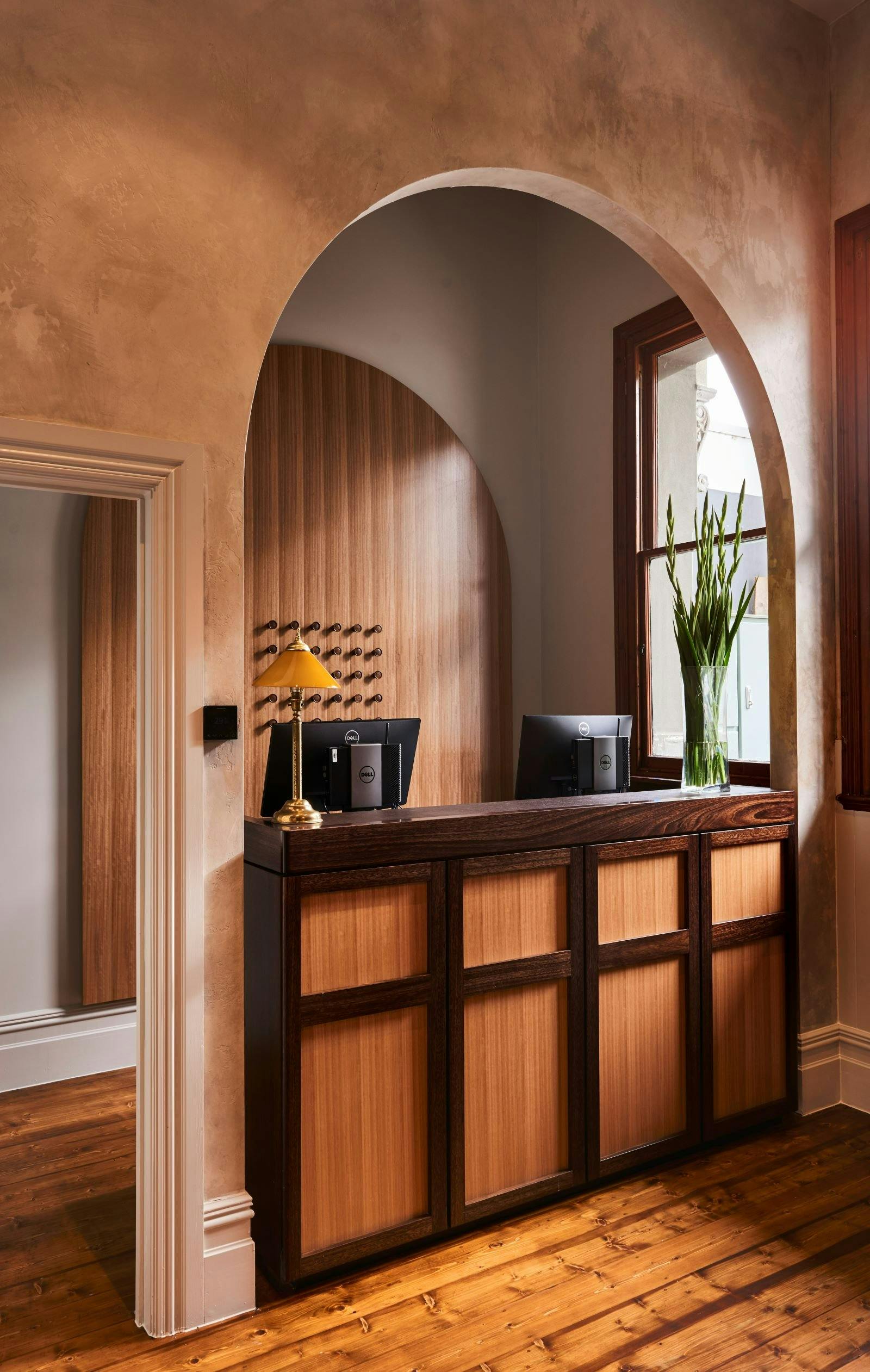 Hotel entrance reception