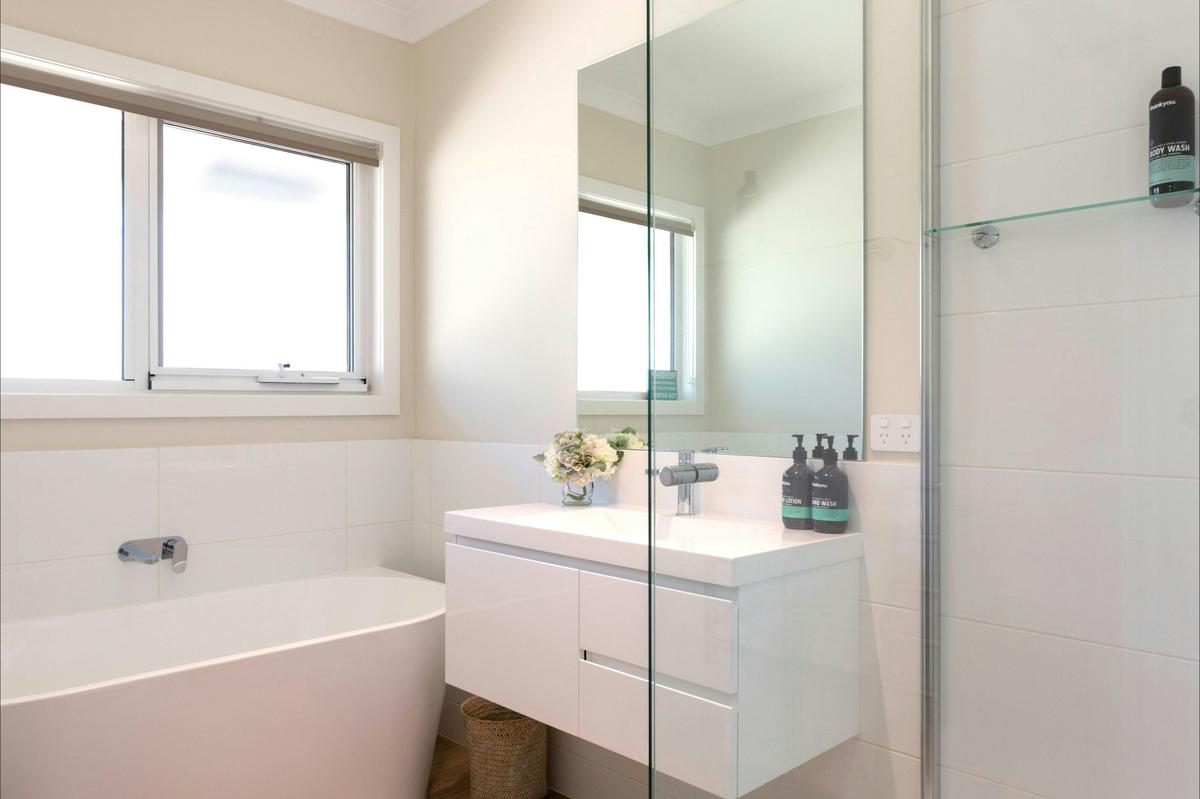 Spring Home's light filled bathroom