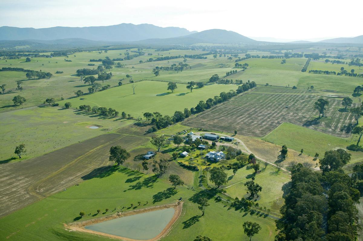 Aerial view of Ros McArthur Art Studio,  Mirranatwa
