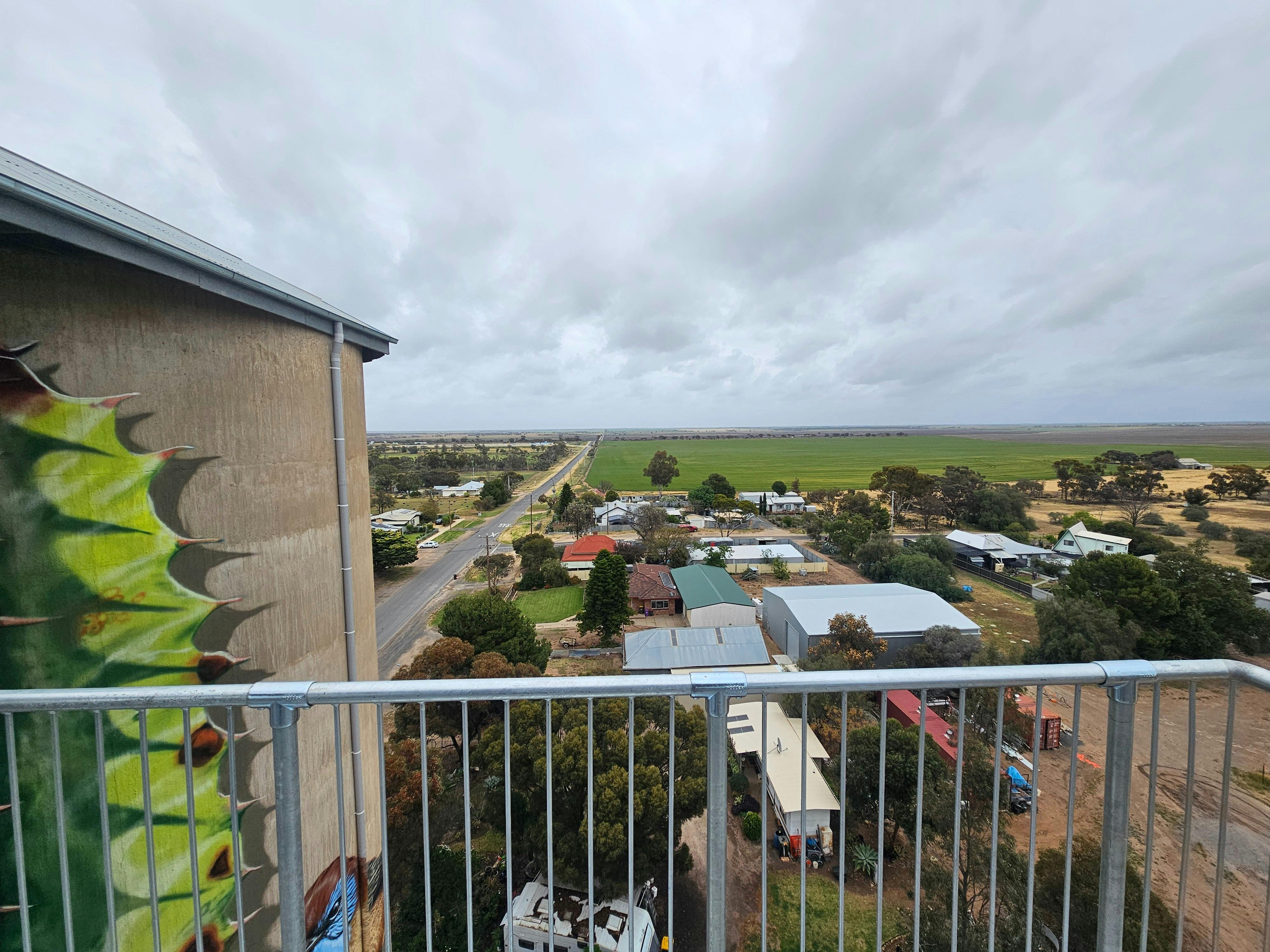 Rainbow Silo Art viewing tower