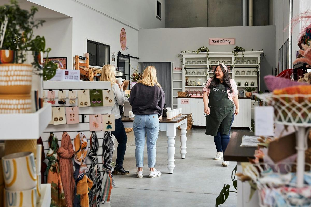 Shopping Local Products atRed Hill Candle Co