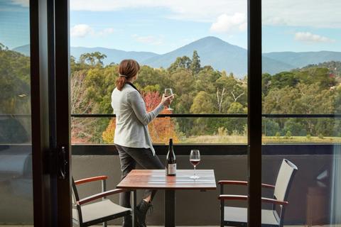 Balcony with mountain views