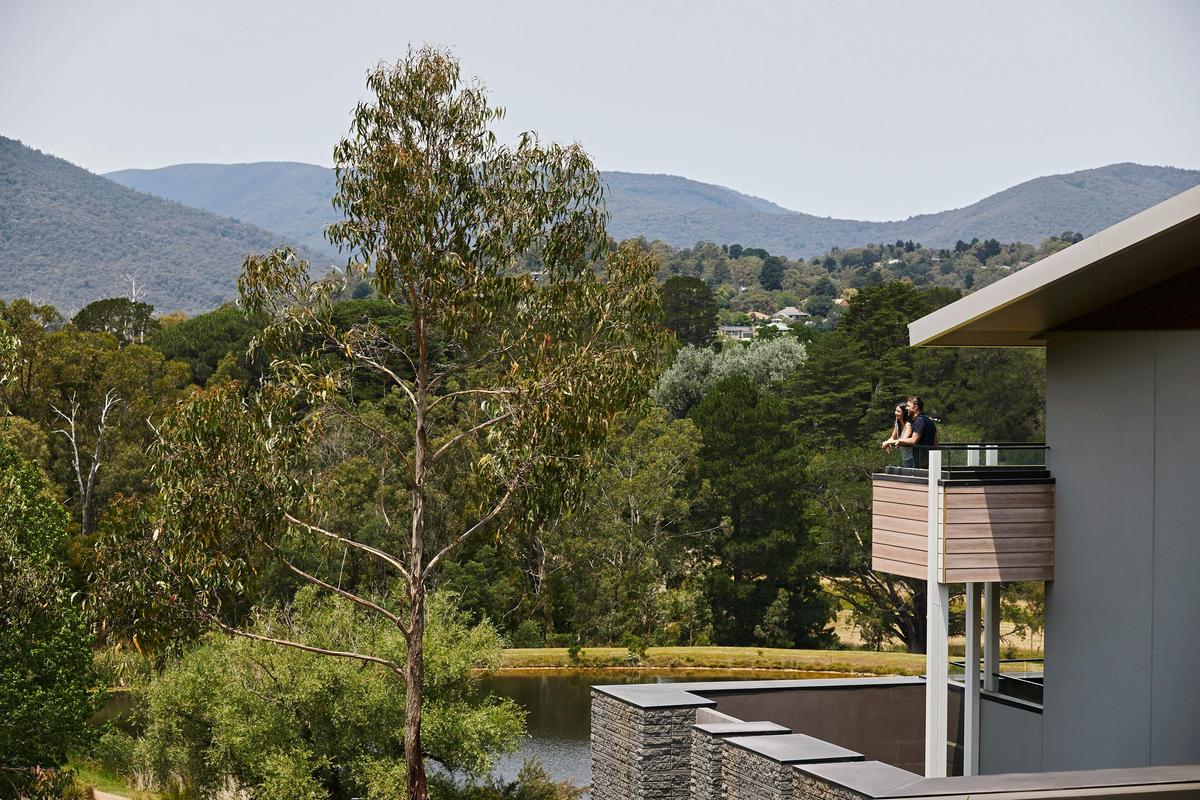 Balcony with mountain views