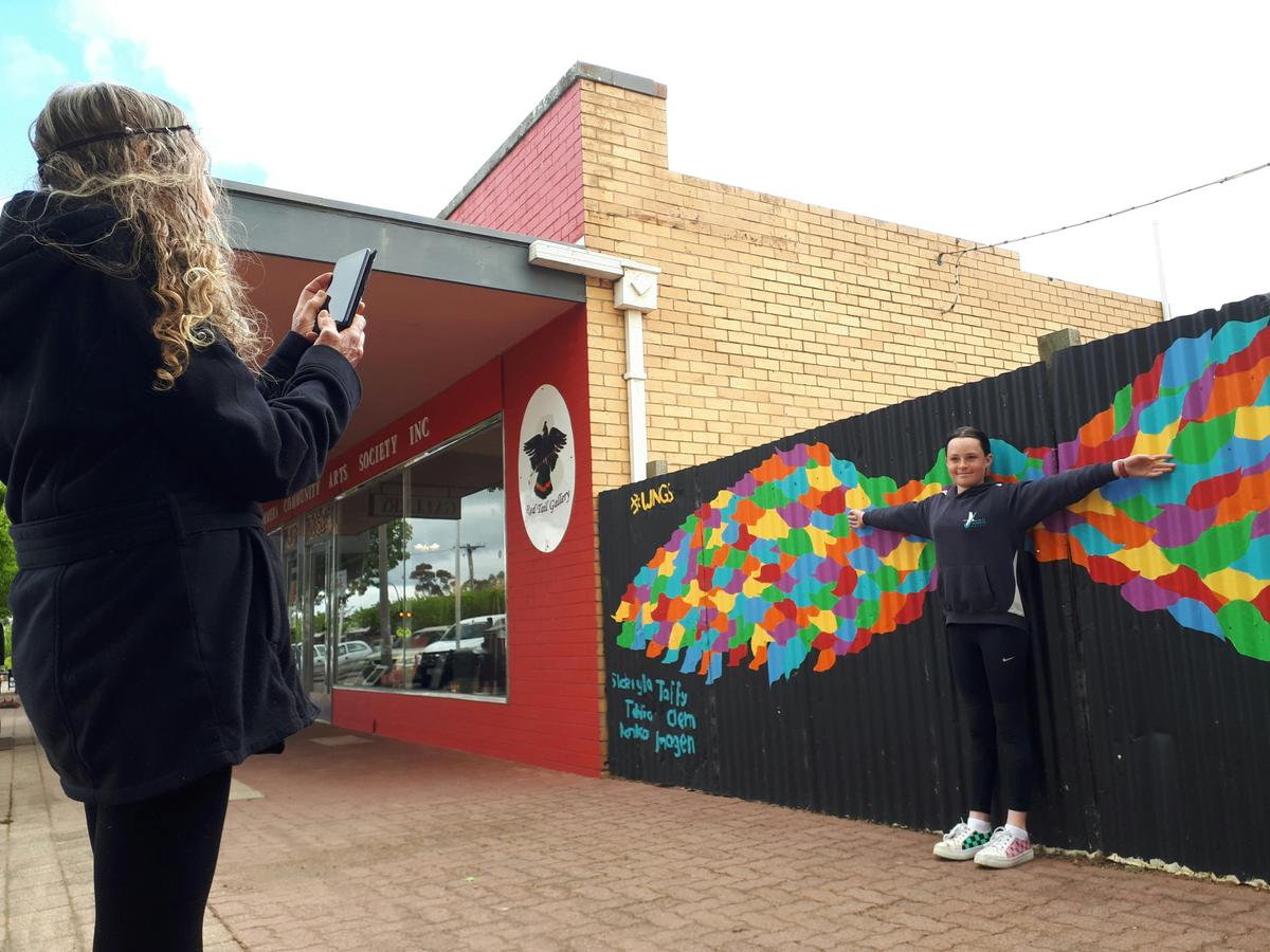 Grab a photo with our rainbow wings