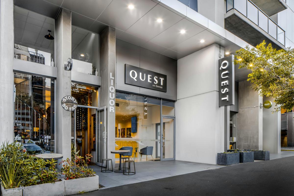 Outside with attached Cafe/Liquor Store