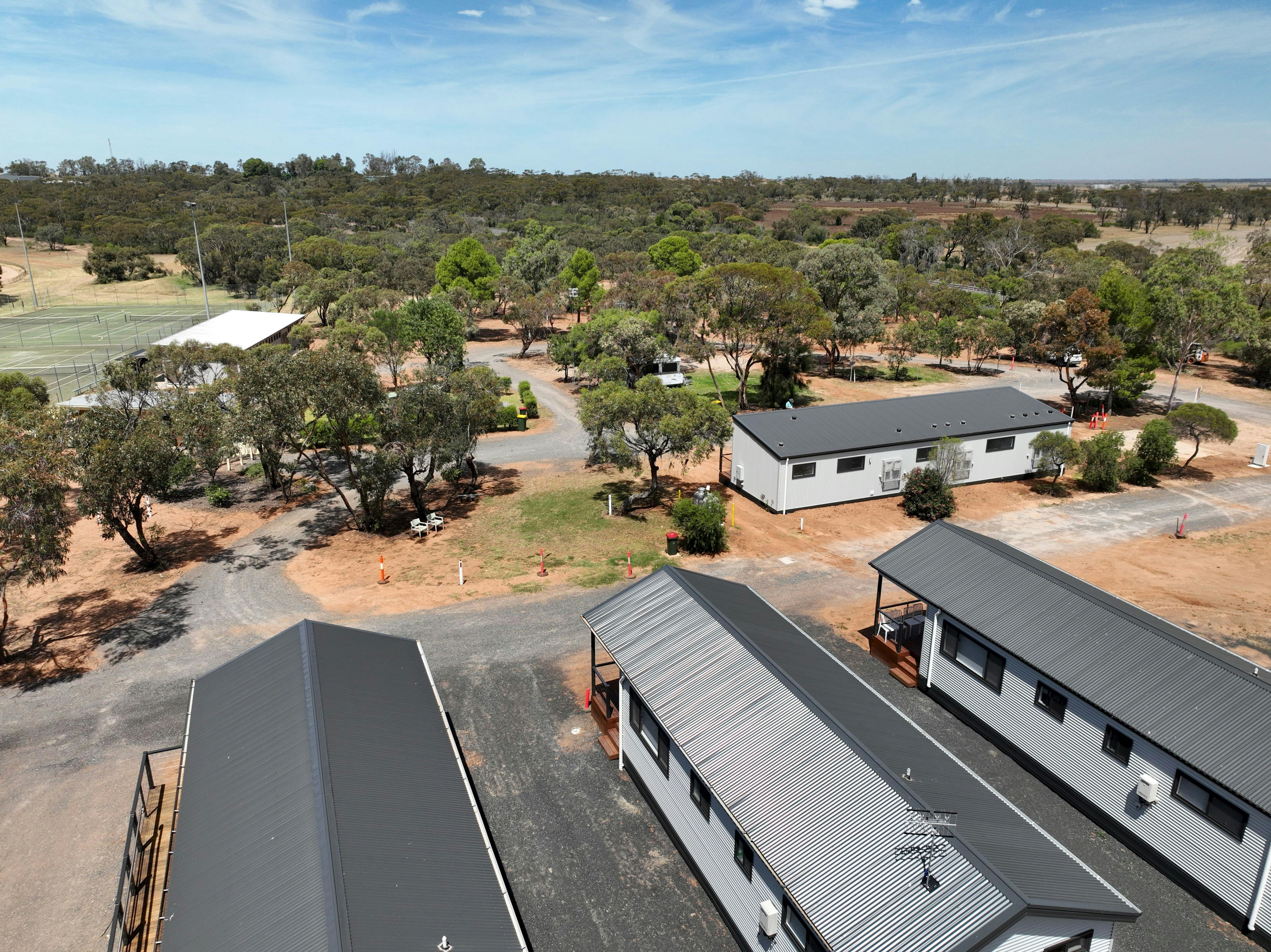 Rainbow Caravan Park aerial view