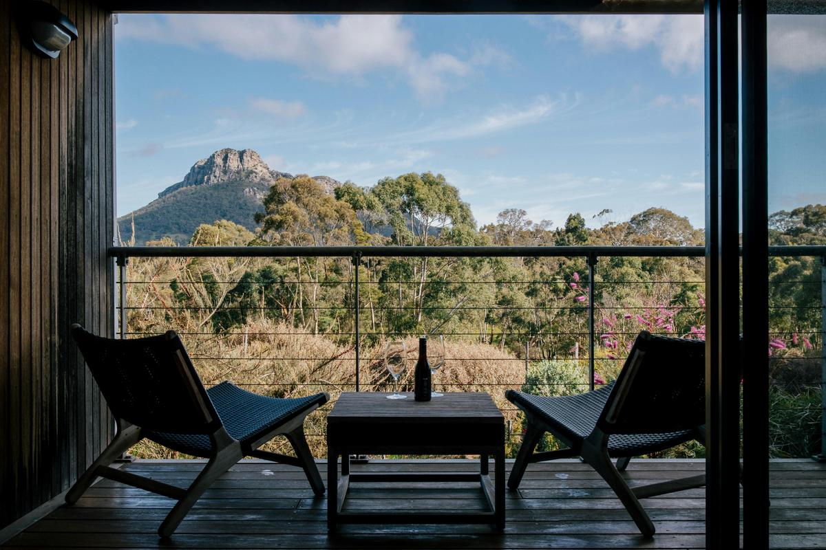 Private balcony to views