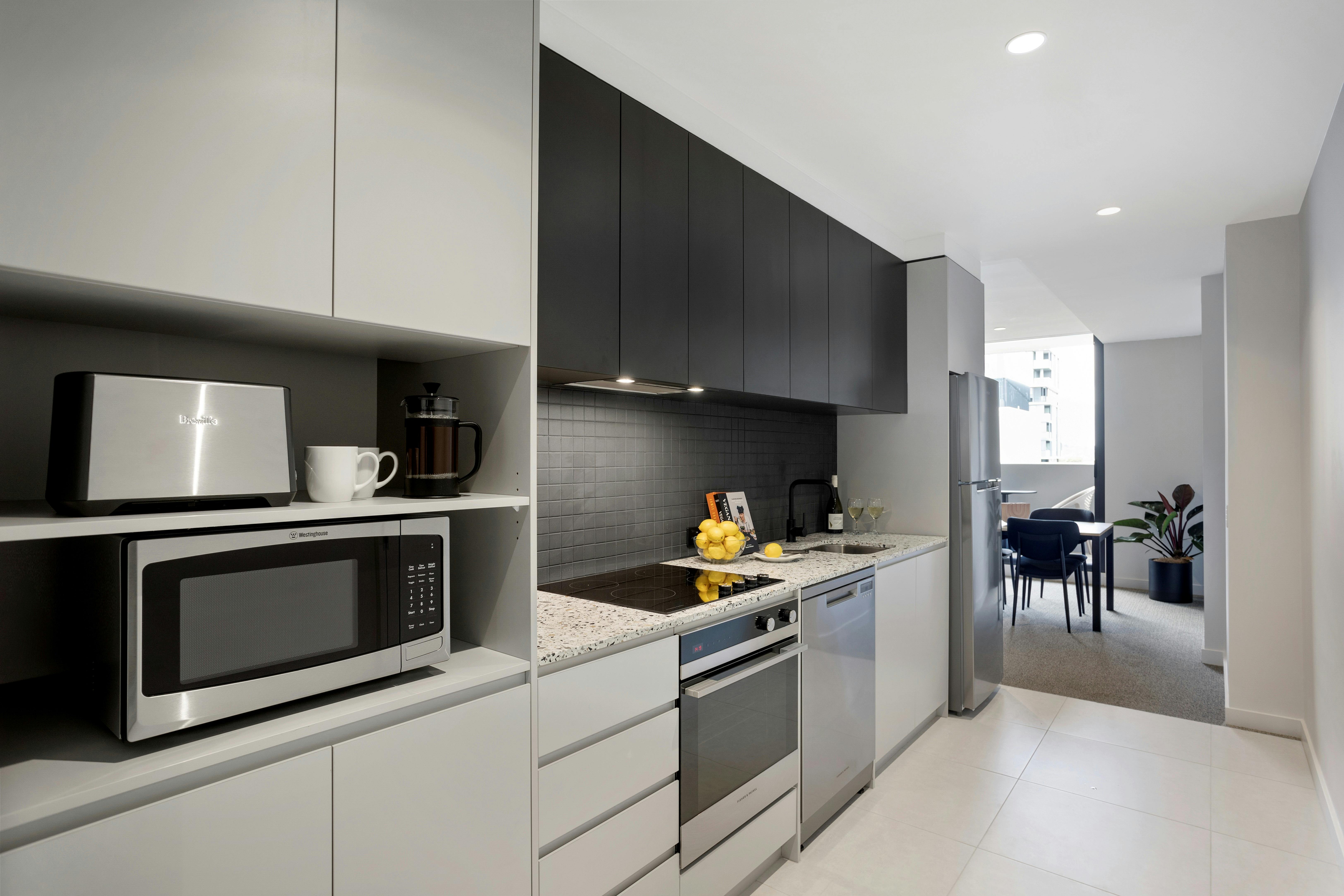 One Bedroom & Two Bedroom Kitchen