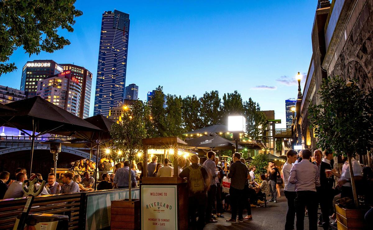 Riverland Bar at night