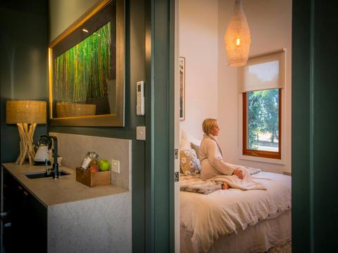 Gold bedroom 1 with kitchenette