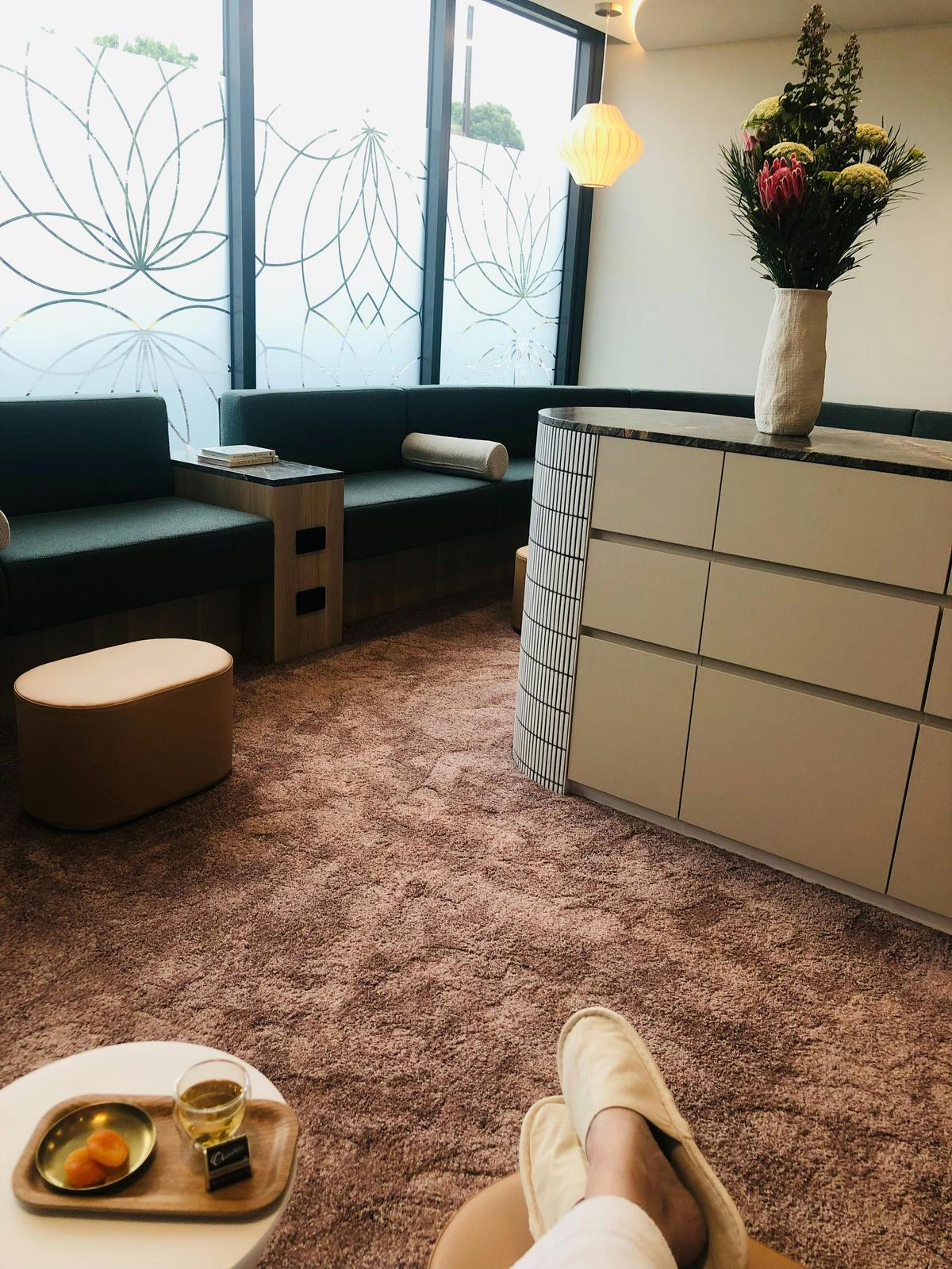 Our relaxation lounge - a place to relinquish all cares,  to surrender, to  release, to let go.