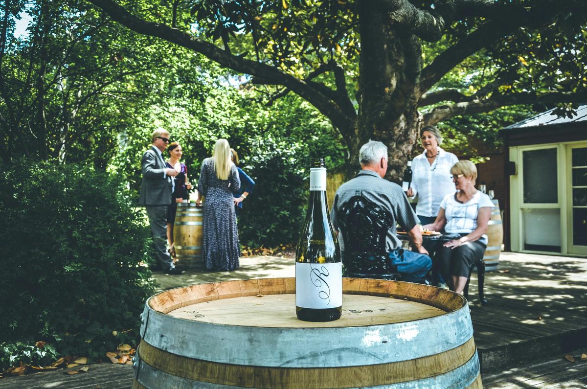 Ros Ritchie Wines Cellar Door Mansfield under the canopy of the magnificent namesake Magnolia Tree