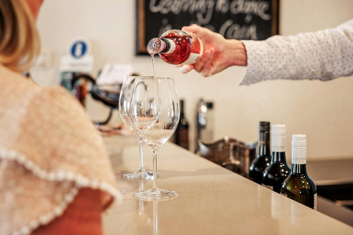 Wine tasting in the cellar door
