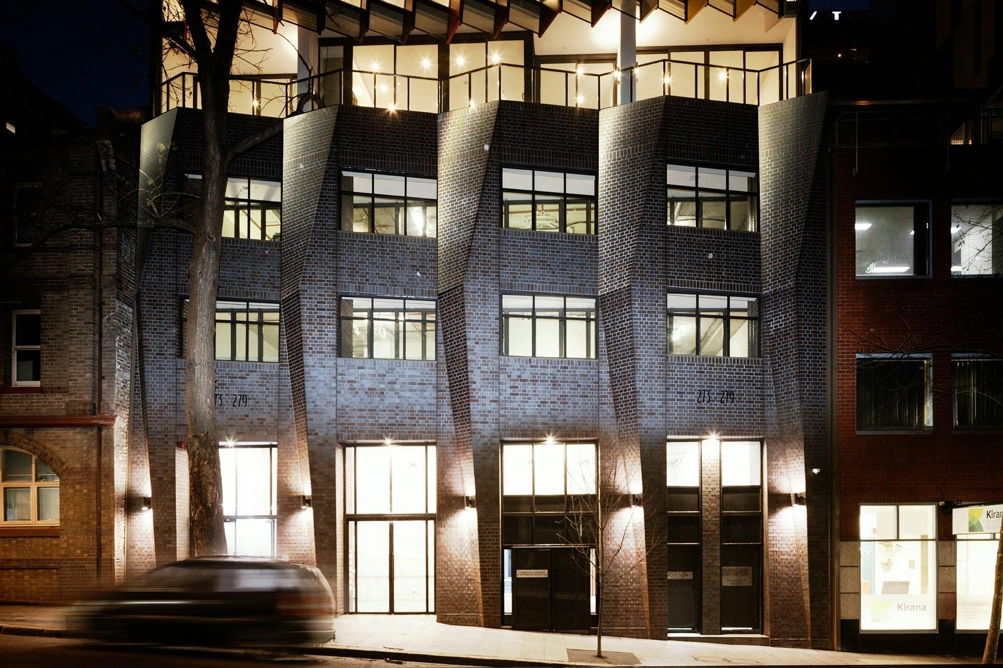 Kaz Tower Facade Night