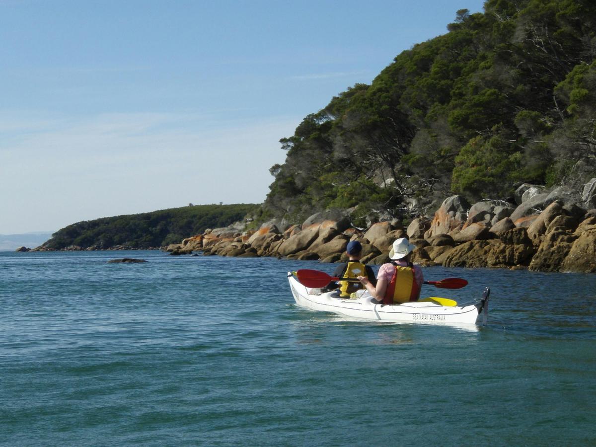 Looking at the scenery on a Corner Inlet Wilsons Promontory Sea Kayak Tour