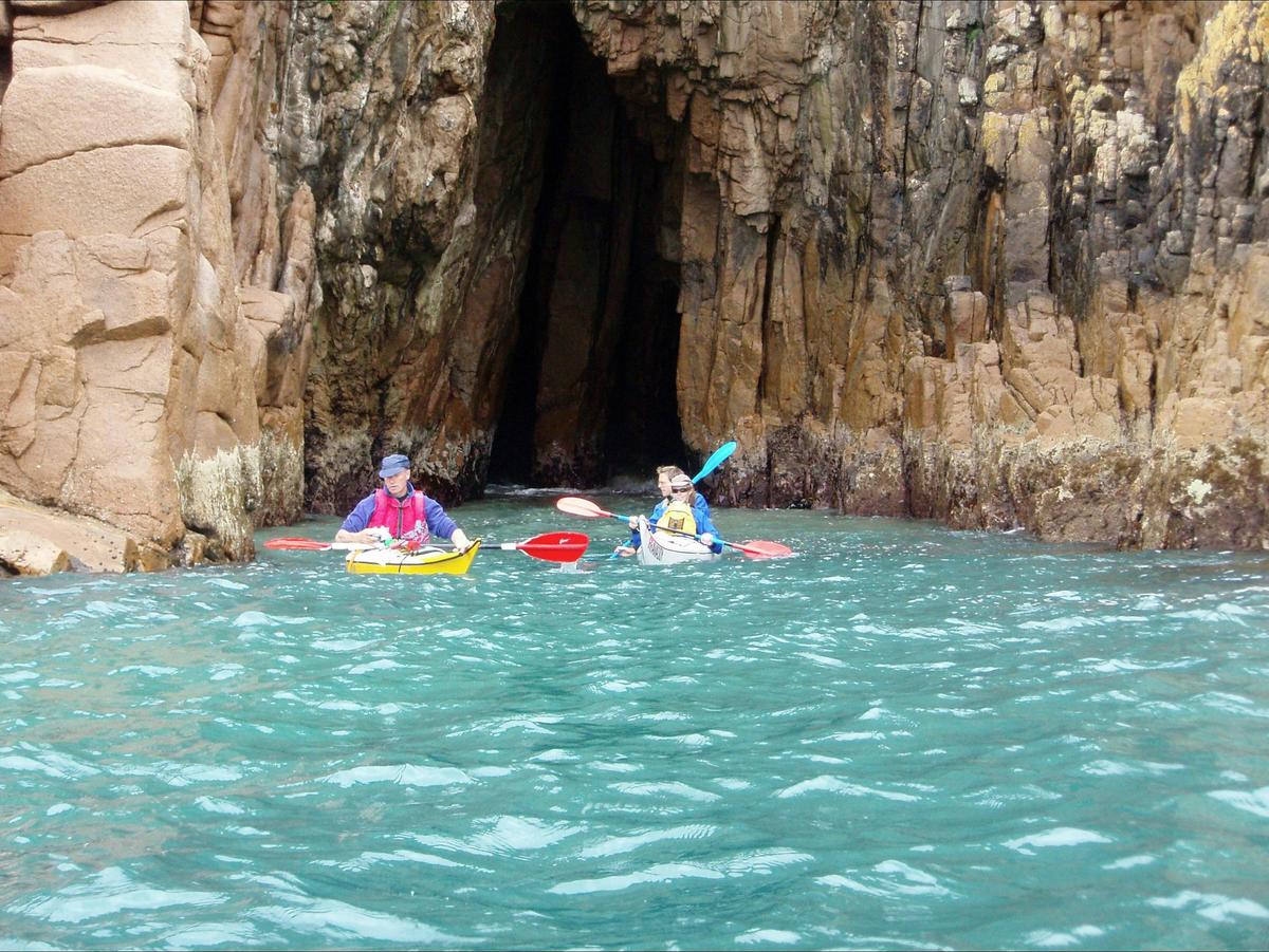 sea cave exploring on the Phillip island Sea Kayak Tour