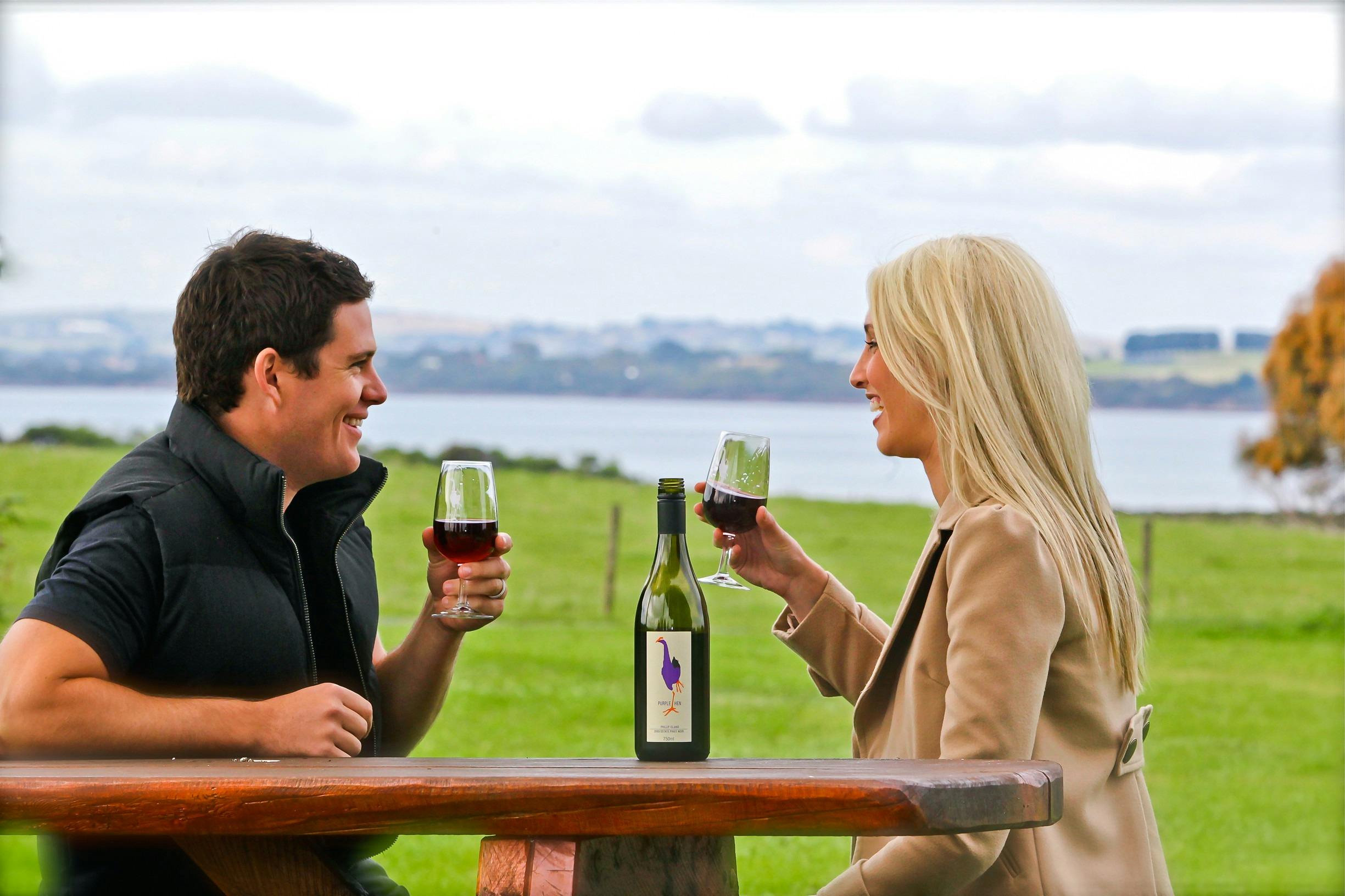 The Purple Hen and Phillip Island Wineries are within minutes away by car