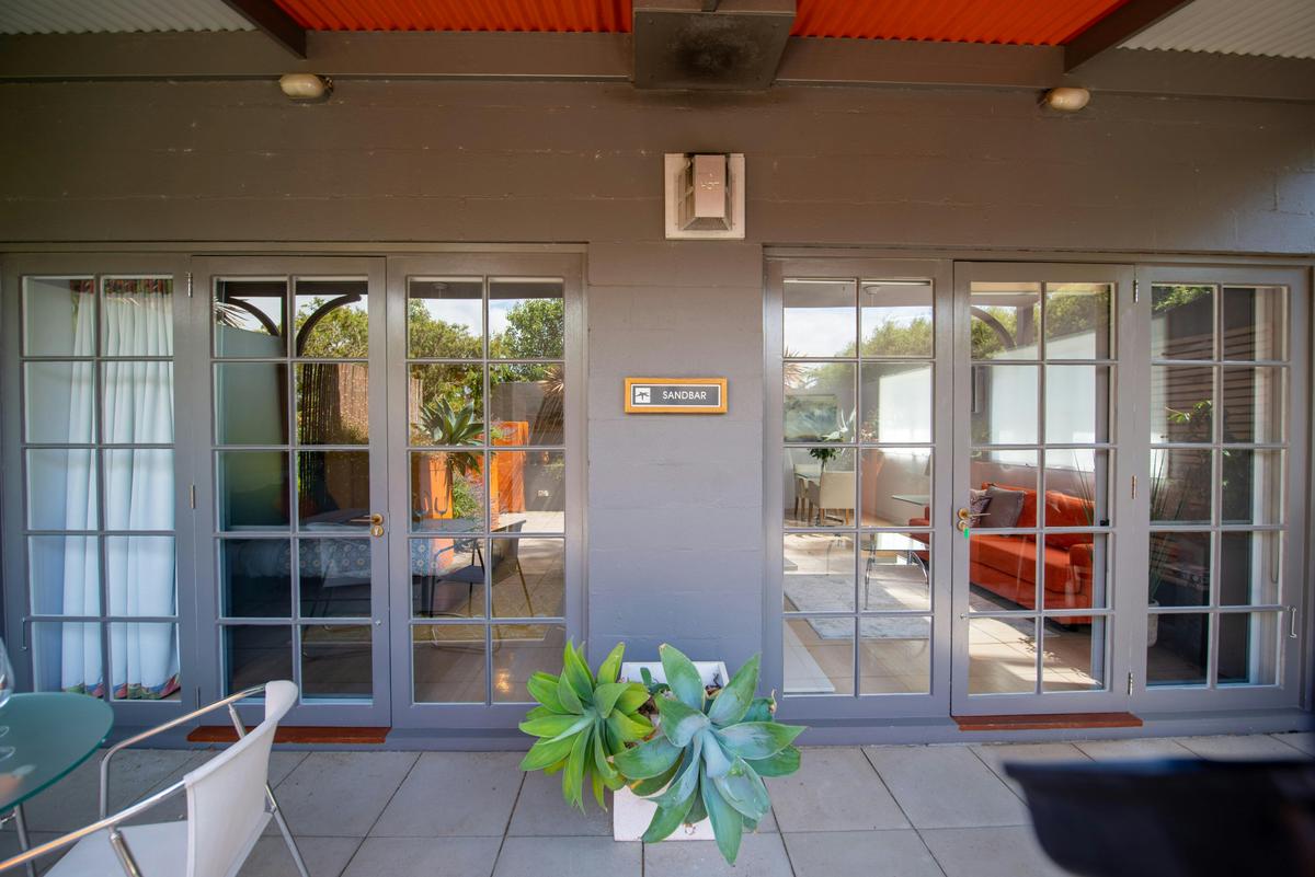 Entrance of Sandbar Suite covered patio