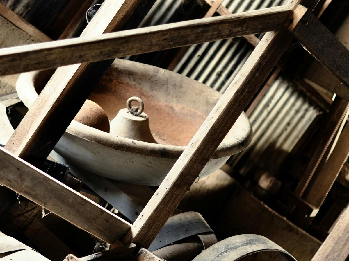 Large bowl and ball crusher at the Rutherglen Gold Battery