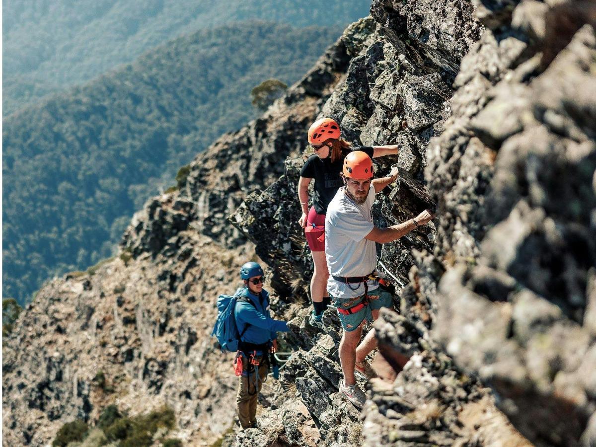 Enjoy the views of the valley 1000m below from RockWire