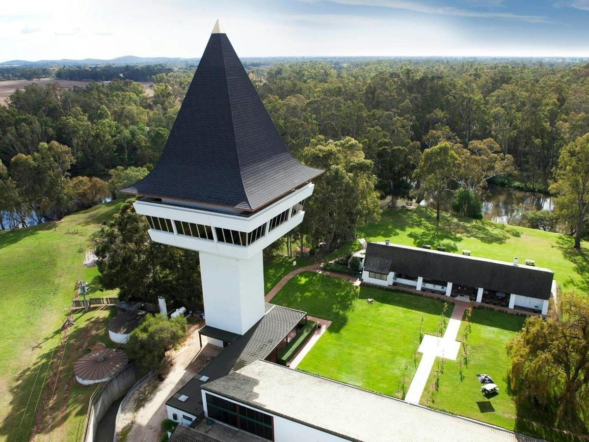 Iconic 55 meter tower at Mitchelton winery