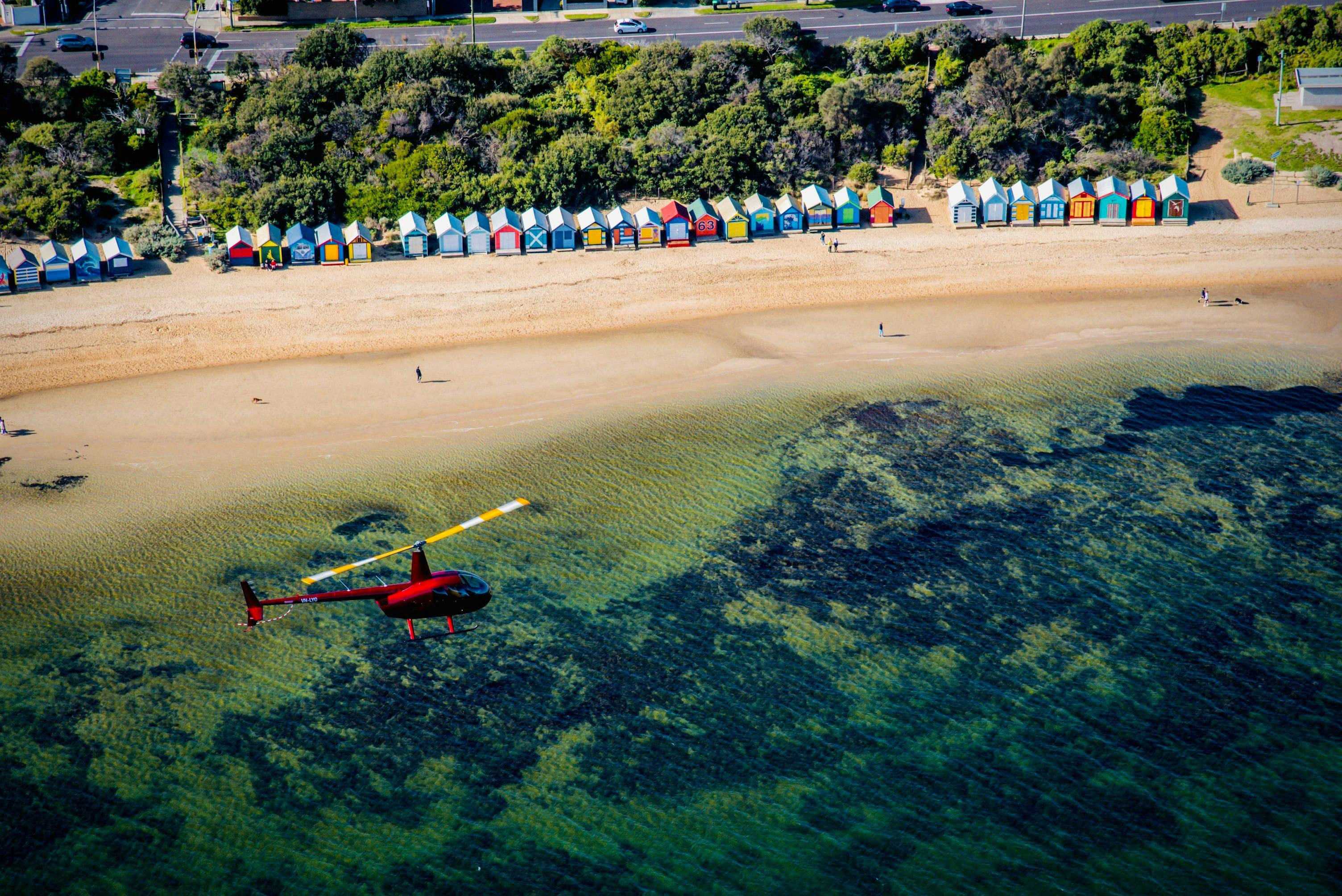 Rotor One - Helicopter Ride over Melbourne CBD and Bright Beach Boxes in Port Phillip Bay
