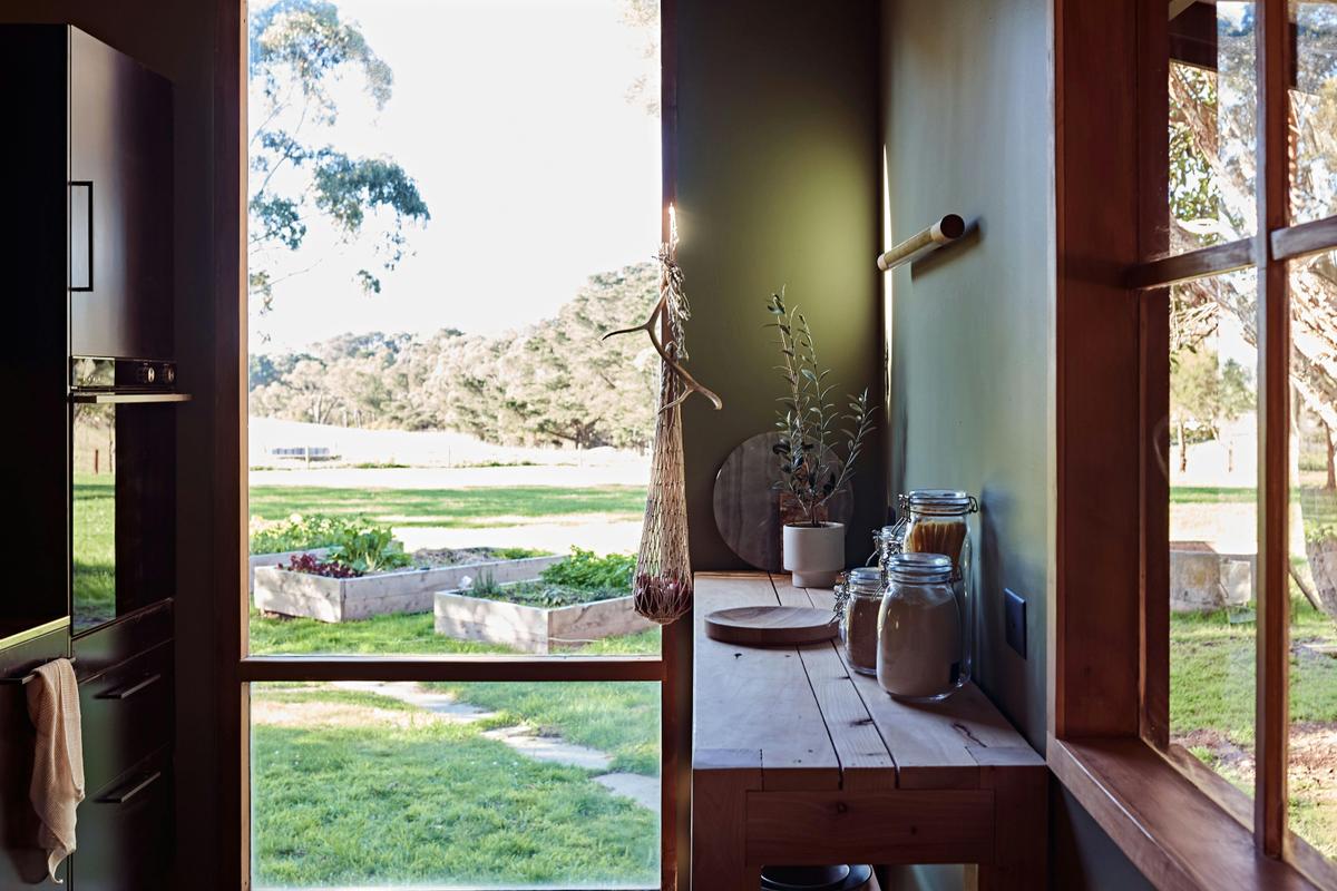 Kitchen outlook to Vegetable Garden