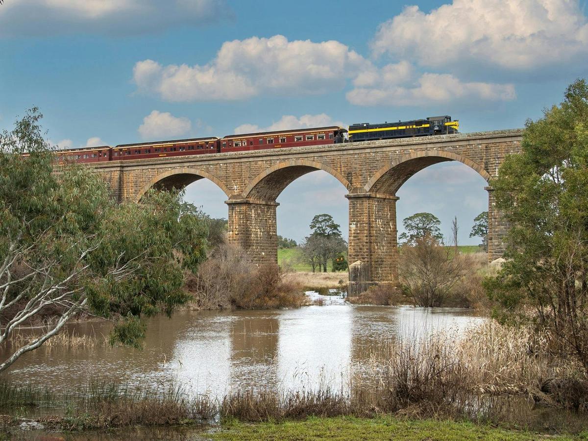 The Dining Train on a viaduct