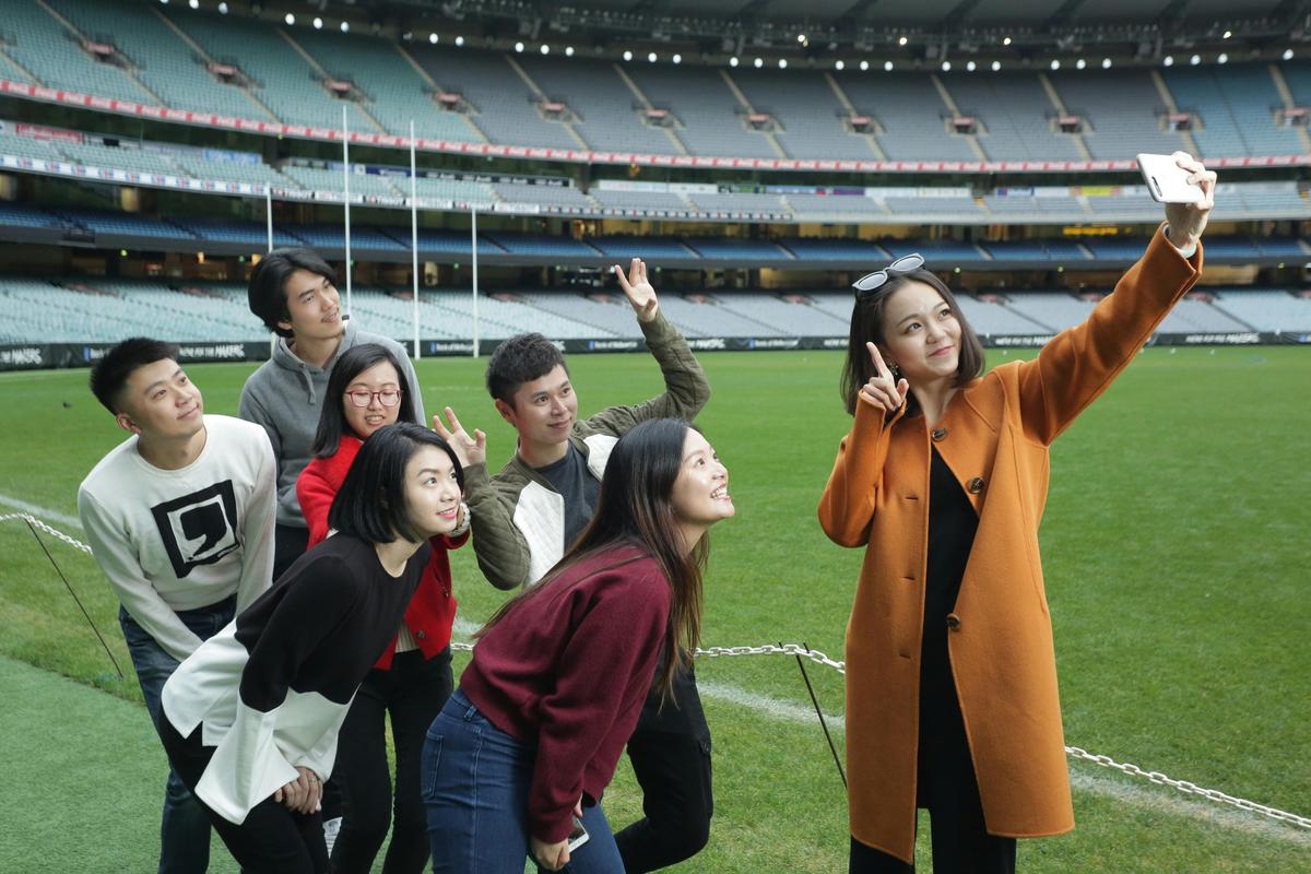 MCG Tour group selfie