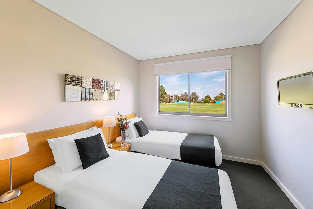 Bedroom view of Jumping Pillows