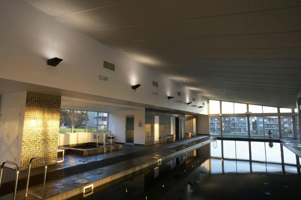 Indoor heated pool, spa and sauna