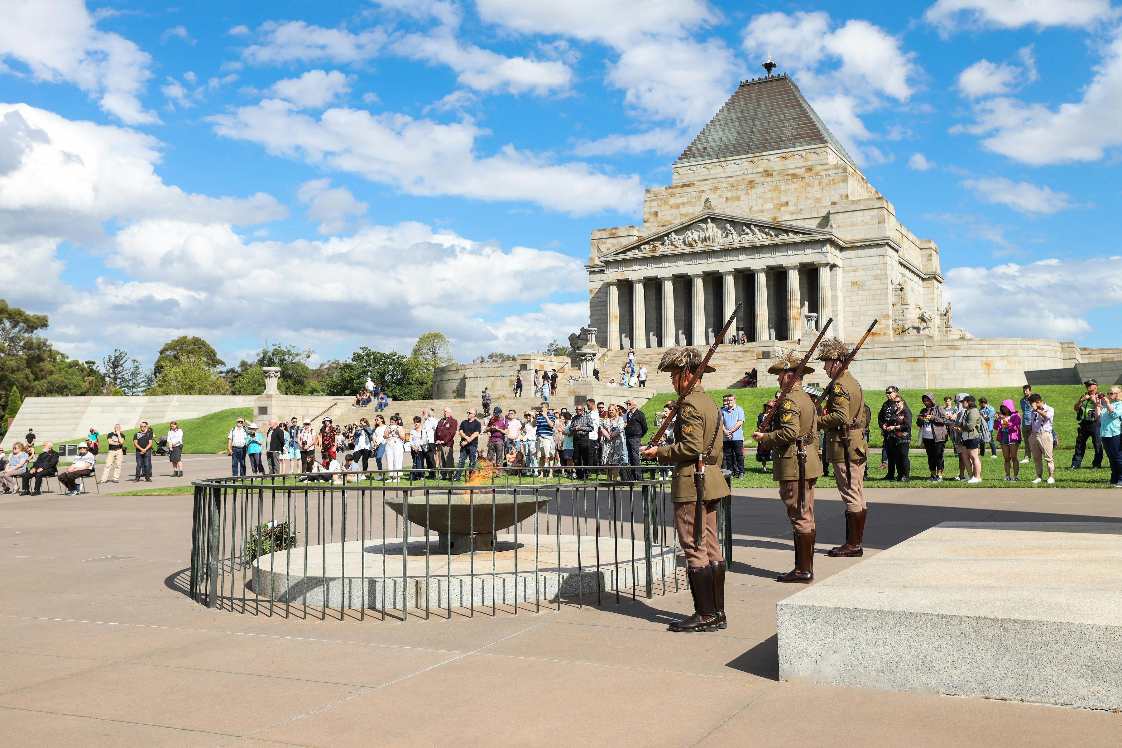 The Sunday Last Post Service at the Shrine of Remembrance
