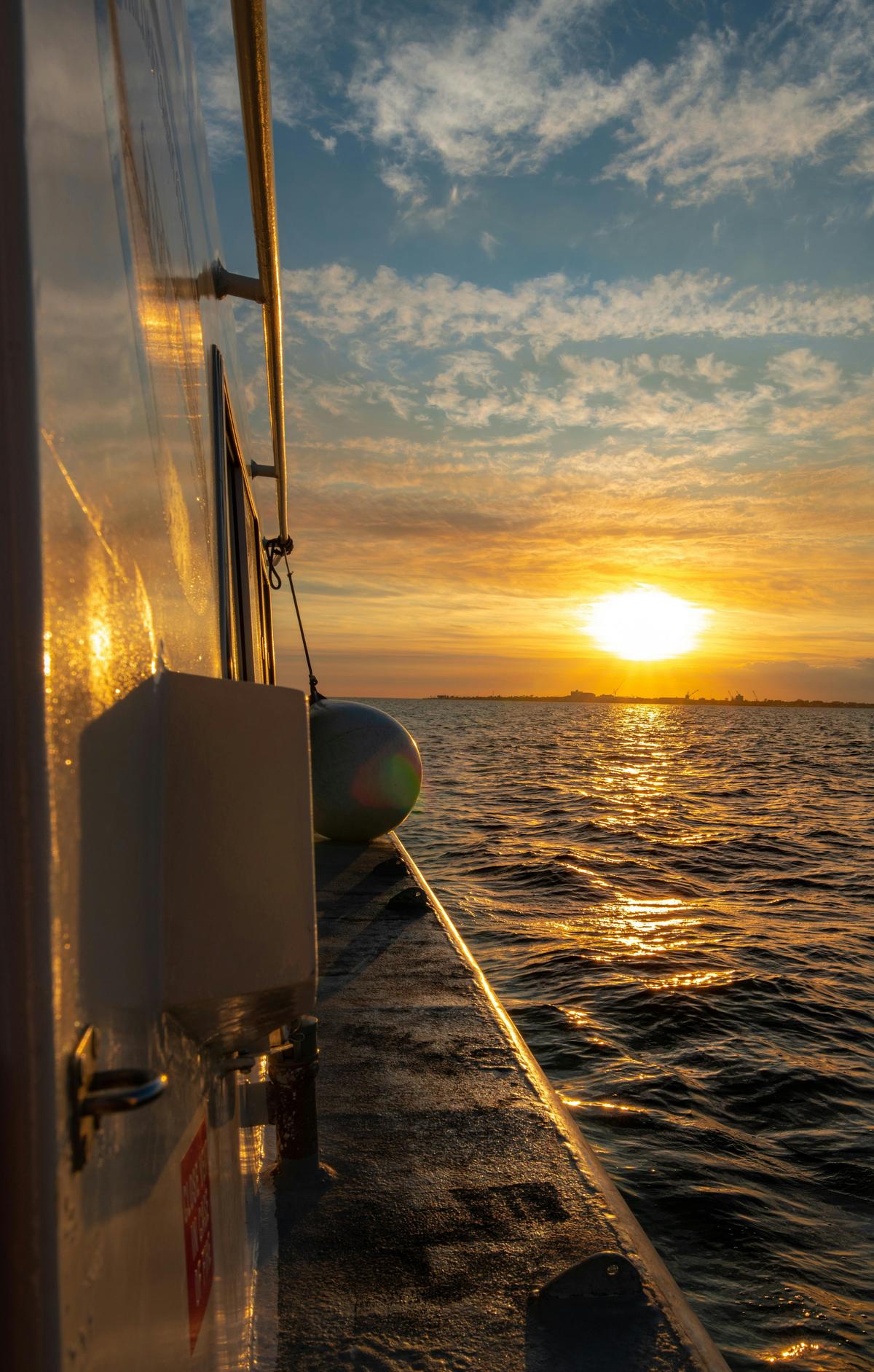 Sunset on a cruise of Port Phillip Bay
