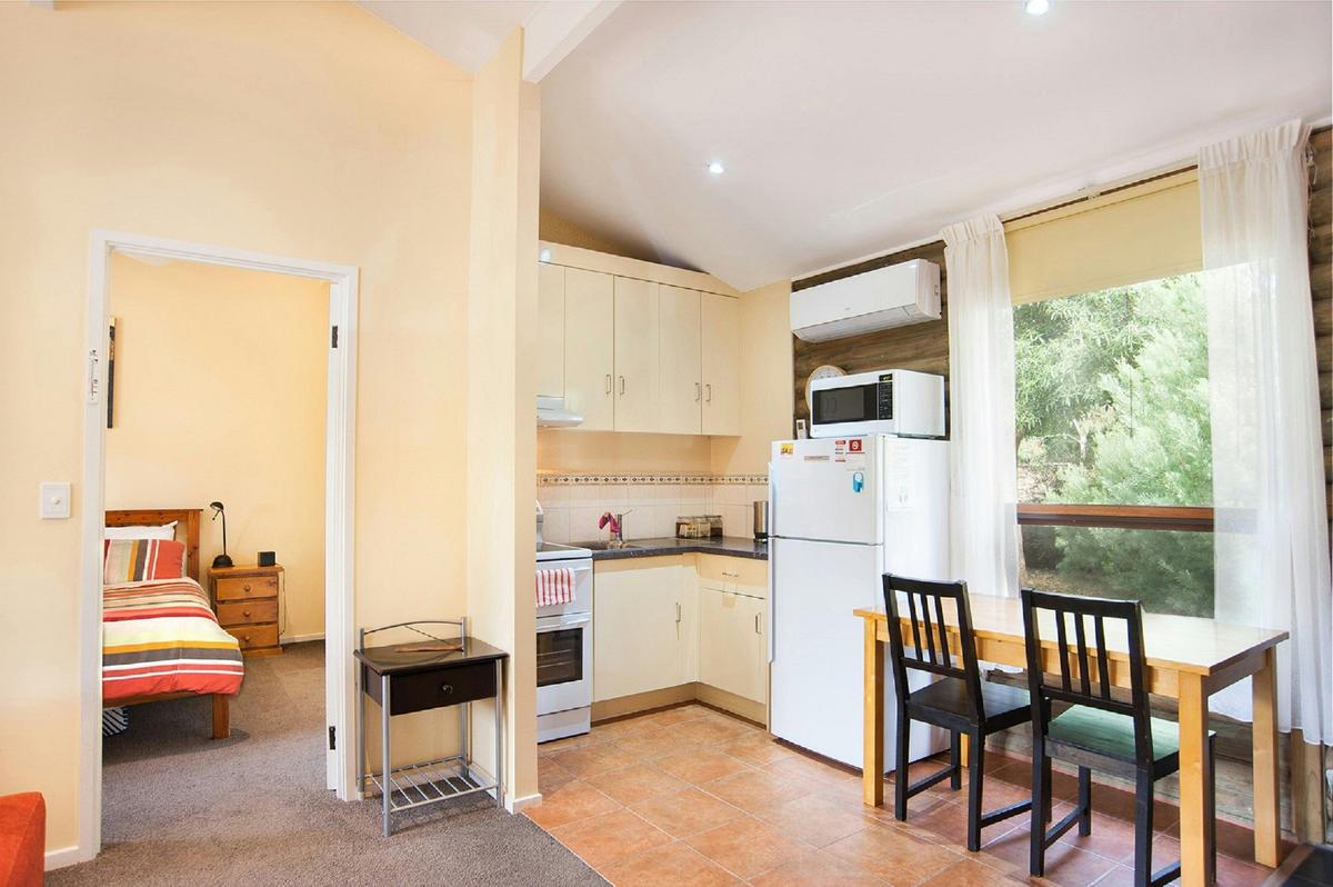 Kitchen and dining space with garden views